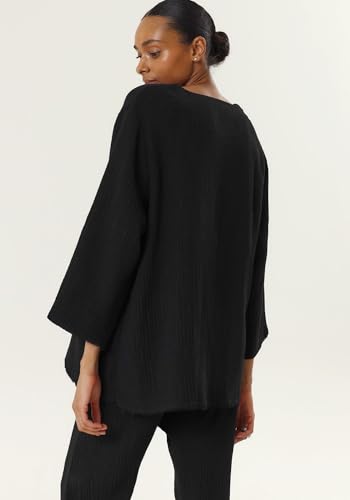 Image of NOTHING FITS BUT Muslin Gauze Nursing Set, 2 Piece Postpartum Pajamas, Ultra Soft Maternity Loungewear for Nursing, Soft Pjs