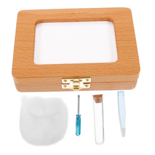 Yardwe Caja caja de de leche dentición recuerdo chico protector de de madera
