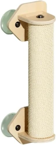 Wooden Cat Window Perch Hammock with Climbing Steps and Scratching Post - Ideal for Indoor Cats