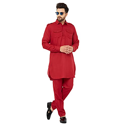 Image of ARMAAN ETHNIC Casual Pathani Suit With Pant For Men