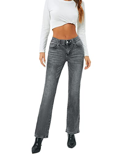 MetHera Women's Le Mel Classic Stretch Curvy Bootcut Jeans