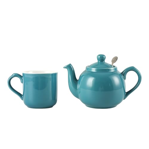 Théière 2 tasses London Pottery turquoise 600ml avec infuseur - 7