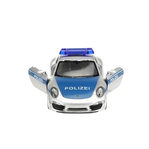 Toi-Toys Welly Modellauto Porsche 911 Polizei Einsatz Fahrzeug Miniatur Auto Maßstab 1:39 / L 12cm zufällige Farbe
