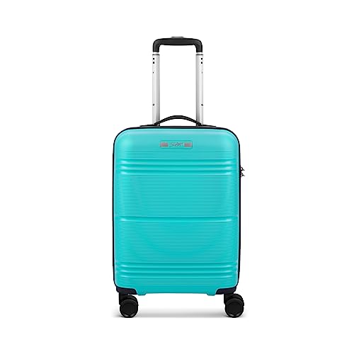 Skybags Paratrip Cabin Hard Luggage (55 Cm) | Polypropylene Luggage Trolley With 8 Wheels And Anti Theft Zipper | Turquoise | Unisex For Rs. 1699 @ 76 %