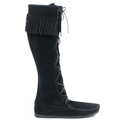 Minnetonka Men's Front Lace Knee Hi Boot, Black, 9 - Thumbnail 3