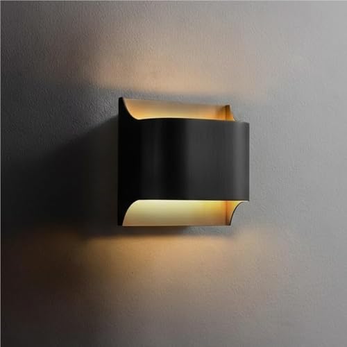 DHFIRUFSHLO Brass Wall Sconce Flat Mount Rectangle Up and Down