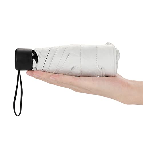 Small Mini Umbrella with Case by GAOYAINIG Light Compact Design Perfect for Travel Lightweight Portable Parasol Outdoor Sun&Rain Umbrellas White 2 Packs