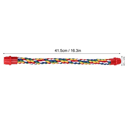 Image of Bird Rope Perch, Colorful Bendable Chewable Cotton Ropes Perch Stand for Parrot Budgie Parakeet Cockatiel Conure Lovebird Finch Canary (S)