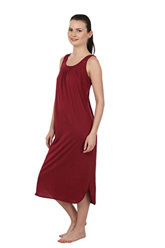 Image of BLAZON Women's Cotton Hosiery Solid Maxi Dreams Nighty Slip