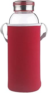 Cleesmil Large Glass Water Bottle with Neoprene sleeve 1500 ml / 1.5 Litre