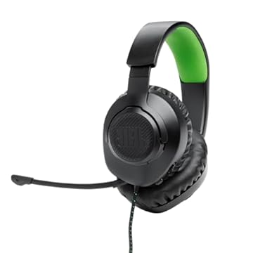 JBL Quantum 100X – Fone de ouvido para jogos Over-Ear com fio com microfone destacável, assinatura QuantumSOUND, conforto de espuma de memória, compatível com Windows Sonic Surround Sound (preto)