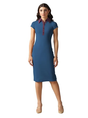 Image of Selvia Western Lycra Plain One Piece Bodycon