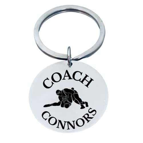 Personalized Wrestling Coach Keychain