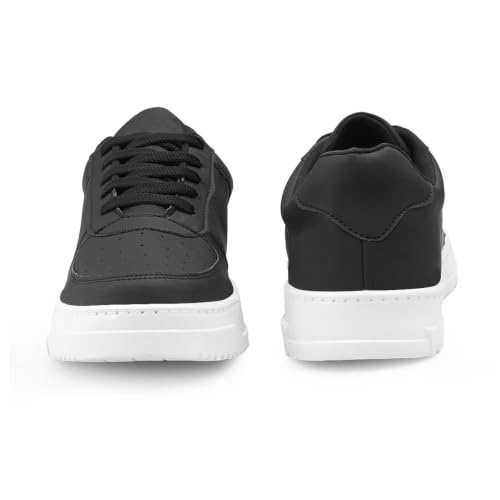 Image of Men's Black Casual Airmix Shoes | Premium Soft Cushion Sole | Lightweight Breathable Sneakers for Walking Office Travel College & Outdoor