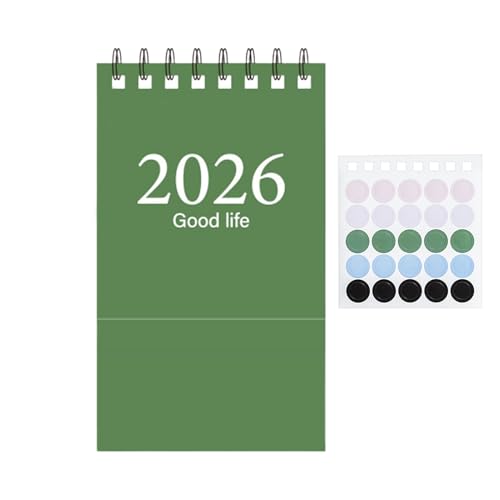 小型デスクカレンダー,2026年1月から2027年7月までのデイリープランナー,スタンディングカレンダー - 家庭、職場、学生寮、図書館、受付カウンター、会議室用