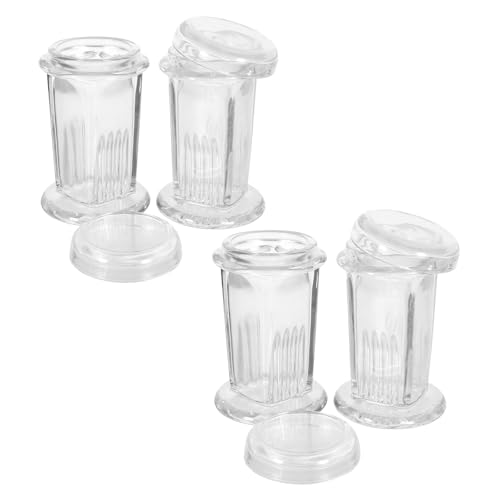MUSISALY Frascos de Vidrio para Laboratorio Tapa, 4 Piezas, Soporte para Tinción Coplin Capacidad para 5 Portaobjetos, Uso en Entornos Educativos y Científicos