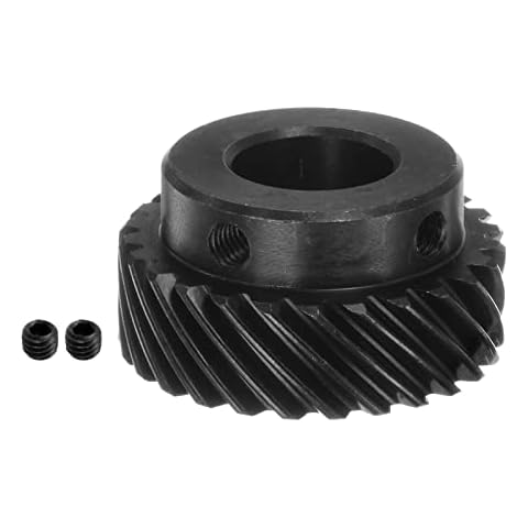 HARFINGTON Helical Gear 16mm Inner Dia 26T 1 Mod Hardened 45# Steel Spur Diff Differential Motor Spiral Bevel Gear RC Replacement Parts, Left Direction Cover