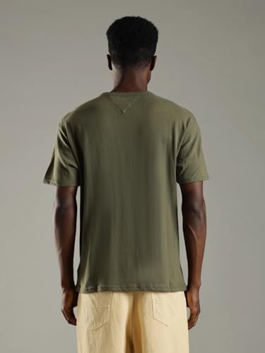 Image of Solid Relaxed Fit Cotton T-Shirt