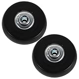 TOVINANNA Ruedas Giratorias de Repuesto para Maletas 50X23 MM con Rodamiento Metálico Juego de 2 Piezas de Goma Silenciosa Ruedas de Reparación para Equipaje de Mano y Maletas de Viaje
