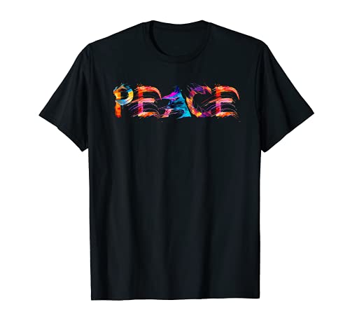 PEACE Design Frieden | Tolle Schrift Kunst Kalligrafie T-Shirt