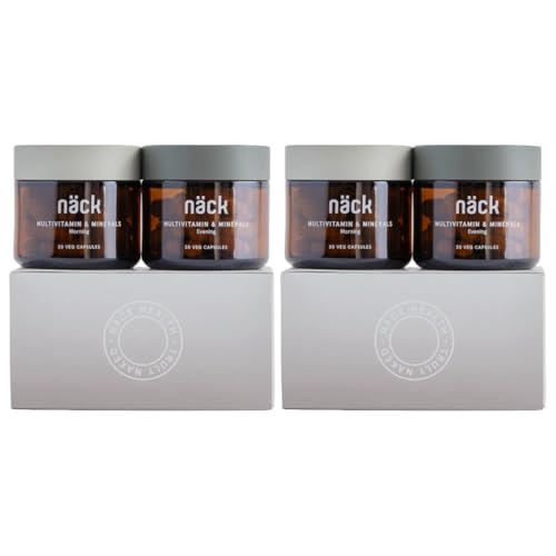 Image of Nack Multivitamin & Mineral Supplement | Men & Women | India's First Morning & Evening Dual Formula | 21 Essential Vitamins & Minerals | Energy & Immunity Support | 100% RDA | 60 Veg Capsule (Pack of 2)