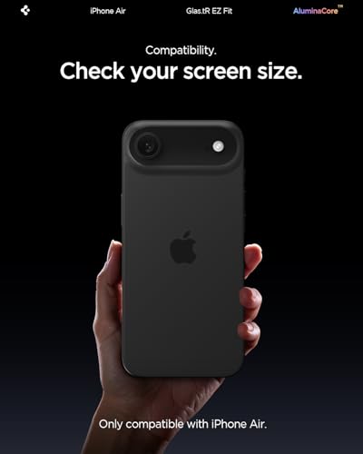 Spigen Glas.tR EZ Fit Schutzfolie kompatibel mit iPhone Air, 2 Stück, Kratzfest, inklusive Installationskit, Kristallklar, 9H Härte Folie 2