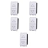 5x interruttore interbloccato doppio saliscendi, tapparelle, avvolgibili, Moduli Bianchi, Compatibile Con Vimar Plana, frutti, interruttori, pulsanti, deviatori, Per Placche originali e compatibili