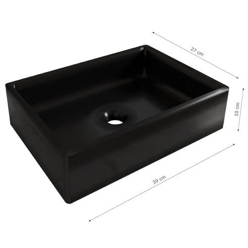 Cuba Pia Para Banheiro Torino com Válvula Abs Preto