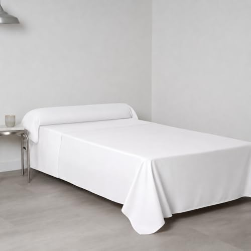 Miniatura 4 de Tramas - Juego De Sábanas Lisas 100 Algodón, Tejido Suave Y Compatible Con Todas Las Camas Y Estaciones Blanco, Cama 135