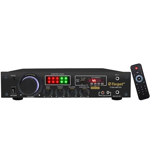 Image of Target TT-BK-AMP-829 Hi Fi Stereo Amplifier with 150 Watts RMS Featuring USB,AUX,MIC, AV 2RC-Built in Bluetooth, Easy TV Connect with 4440 Double IC