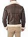 ZA Fashion Cloud Men RAF B3 Bomber Shearling Sheepskin Brown Leather Aviator Jacket