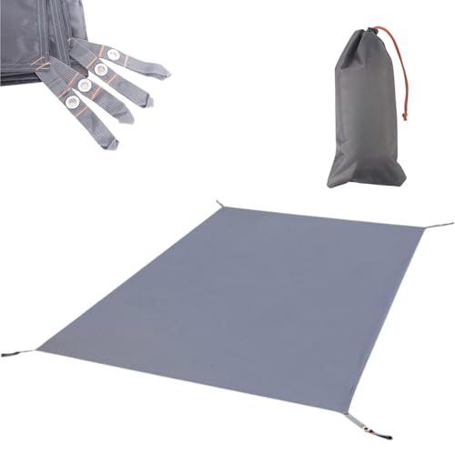 Tarp 140 x 210 cm Bâche de Sol Imperméable pour Camping et Activités Outdoor, Toile Légère pour Pique Nique Randonnée Plage et Trekking