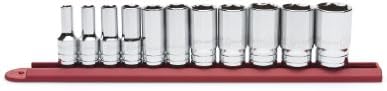 GEARWRENCH 11 Pc. 3/8" Drive 6 Pt. Mid-Length Socket Set, SAE - 80555S