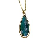 Collar para hombre para mujer, diseño clásico retro de gota de agua, diseño transparente, exquisita cadena de clavícula de joyería noble