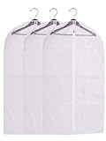 3 Garment Bag Travel Suit Dress Storage 53' Clear Cover Full Zipper Coat Carrier