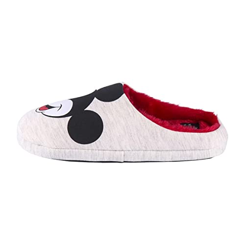 CERDÁ LIFE'S LITTLE MOMENTS Chaussons Maison Homme d'hiver Amusantes de Mickey Mouse Intérieure Fourée et Semelle Antidérapante, Gris, 42 EU