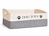 KINTNER DESIGNS Large Dog Toy Storage Bin Sturdy and Foldable Toy Basket