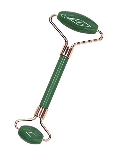 Image of Crystal Heaven Green Face Roller And Gua Sha Tool For Women|Original Face Massage Green Roller Gua Sha