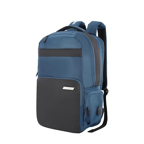 Image of American Tourister Segno 2.0 Exp | 39 Ltrs | 3 Compartments | Bottle Pocket | Ergonomic Padded Back Panel & Shoulder Straps | Executive Backpack | 1 Year International Warranty | Navy