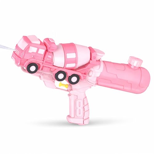 Image of Toyshine Cement Truck Model Handheld High Pressure Water Gun Holi Toy Summer Toy for Kids Girls Boys, 400 ML Tank Capacity - Pink