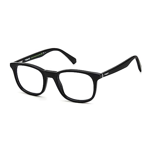 Polaroid Óculos de sol masculinos PLD D424 armação quadrada para óculos de grau, preto/lente demo, 50 mm, 21 mm, Multicor