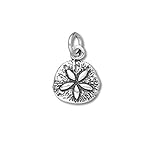 Sterling Silver Tiny Sand Dollar Charm Item #3358