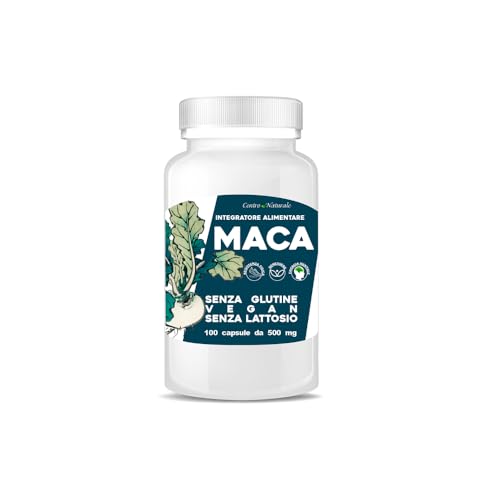 MACA - 100 Capsule Veg - Alto dosaggio - Integratore alimentare - Estratto di radice di Maca - Equilibrio Ormonale - Energia - Forza - Benessere