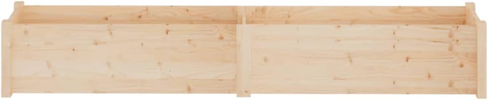 vidaXL Planter 2 Pcs, Outdoor Raised Garden Bed for Vegetables Flowers Herbs, Flower Box for Backyard Patio Balcony Deck, Solid Wood Pine