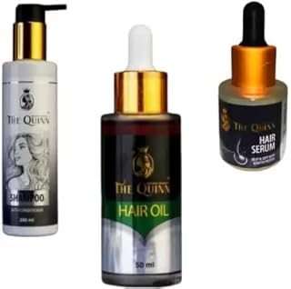 THE QUINN Frizz Fighting Hair Oil for Dry, Damaged Strands (50) with Hair Care Shampoo 200ml and Keratin Protein Serum (20...