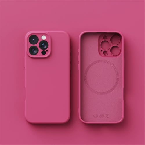 Coque en silicone liquide pour iPhone 11 coloris pitaya compatible induction