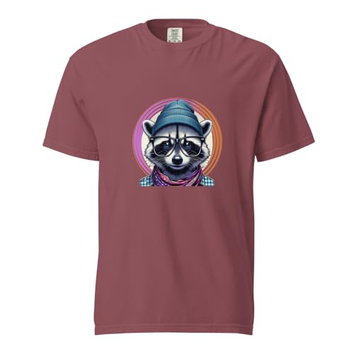 T-shirt raton laveur éclipse solaire unisexe brique M