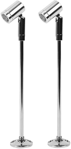 INHDBOX 2 Stuks 3 W Insteekbare Vitrinelamp Mini Spotlight Lamp 21 Cm Warm Wit Led Op Top Met Draai En Zwenkbare Spot Staande Lamp Voor Displayverlichting