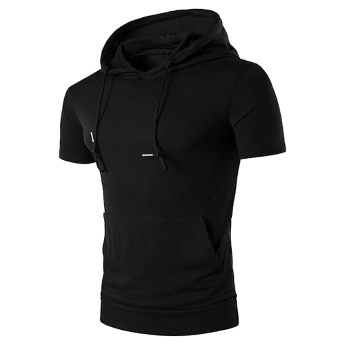 Sweat à capuche décontracté pour homme en coton avec cordon