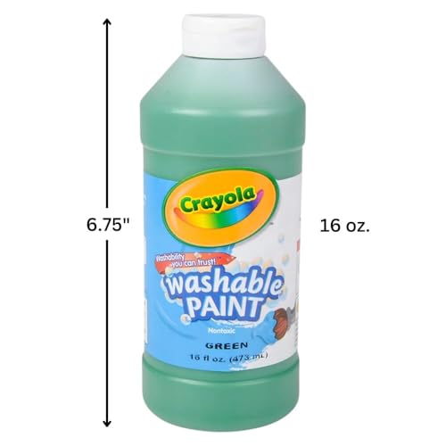 Image of Crayola Washable Paint, Green, 16oz
